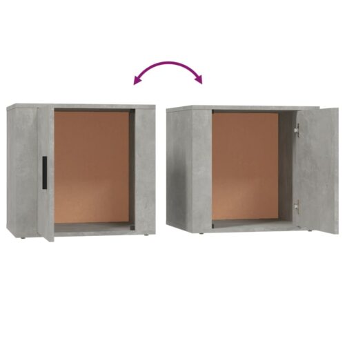 Bedside Cabinets 2pcs Concrete Grey 50x39x47cm - Image 9