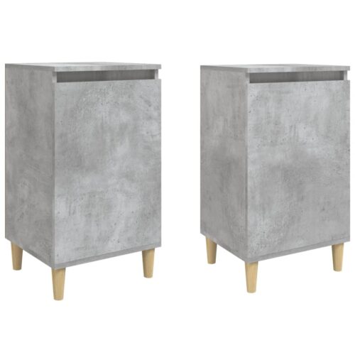 Bedside Cabinets 2pcs Concrete Grey 40x35x70cm Engineered Wood