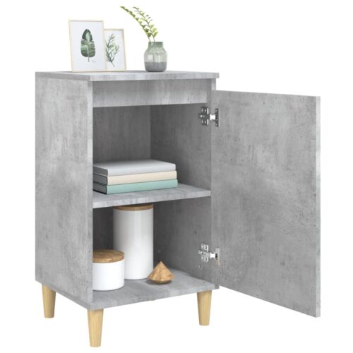 Bedside Cabinets 2pcs Concrete Grey 40x35x70cm Engineered Wood - Image 4