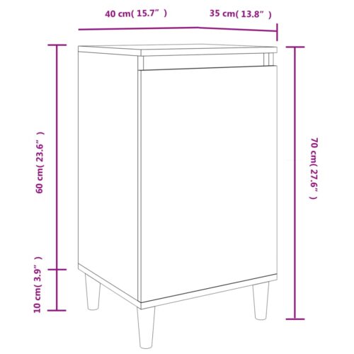 Bedside Cabinets 2pcs Concrete Grey 40x35x70cm Engineered Wood - Image 10