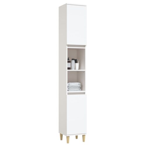 vidaXL Bathroom Cabinet White 30x30x190 cm Engineered Wood - Image 4