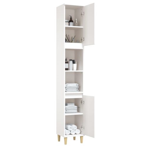 vidaXL Bathroom Cabinet White 30x30x190 cm Engineered Wood - Image 5