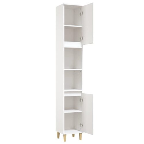 vidaXL Bathroom Cabinet White 30x30x190 cm Engineered Wood - Image 7
