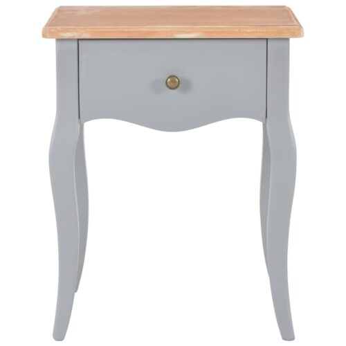 Nightstand Grey Brown 40x30x50cm Solid Pine Wood - Image 2