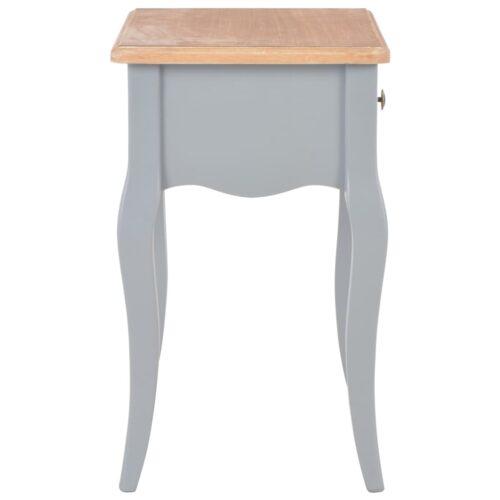 Nightstand Grey Brown 40x30x50cm Solid Pine Wood - Image 4