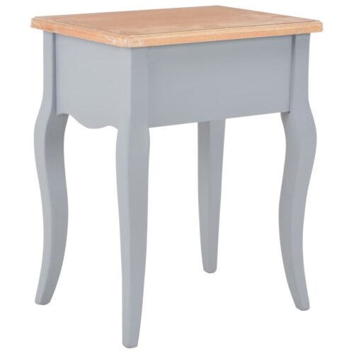 Nightstand Grey Brown 40x30x50cm Solid Pine Wood - Image 5