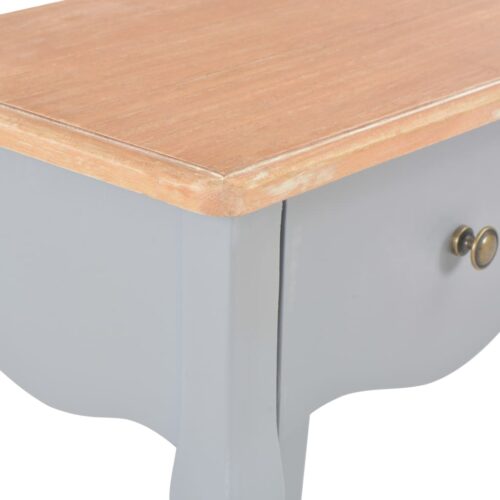 Nightstand Grey Brown 40x30x50cm Solid Pine Wood - Image 7