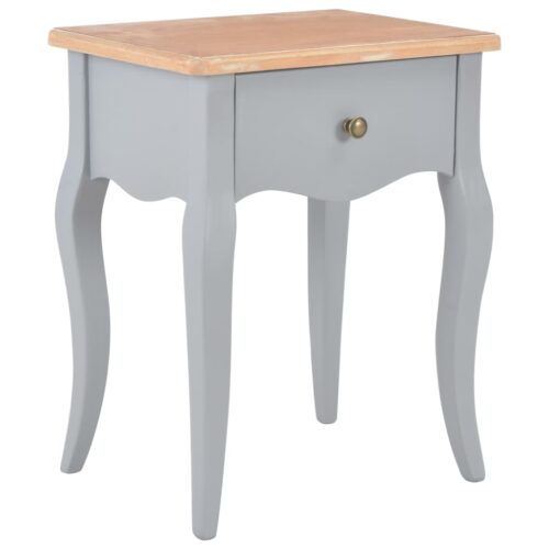Nightstand Grey Brown 40x30x50cm Solid Pine Wood - Image 10