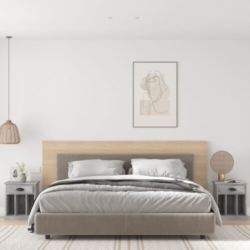 Bedside Cabinets 2pcs Concrete Grey 43x36x50cm - Image 12