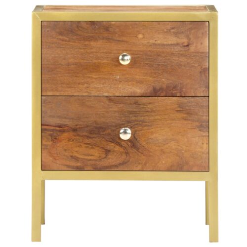 Bedside Cabinet 40x35x50cm Solid Mango Wood - Image 3