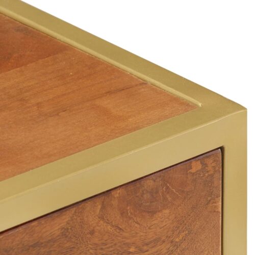 Bedside Cabinet 40x35x50cm Solid Mango Wood - Image 4