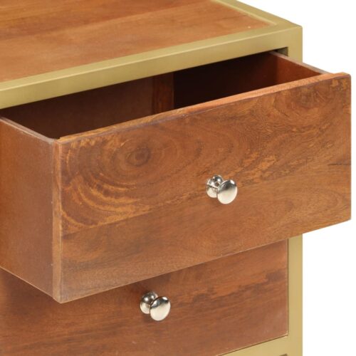 Bedside Cabinet 40x35x50cm Solid Mango Wood - Image 5