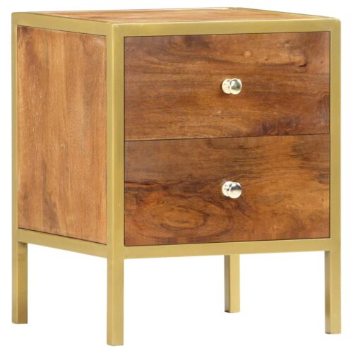 Bedside Cabinet 40x35x50cm Solid Mango Wood - Image 6