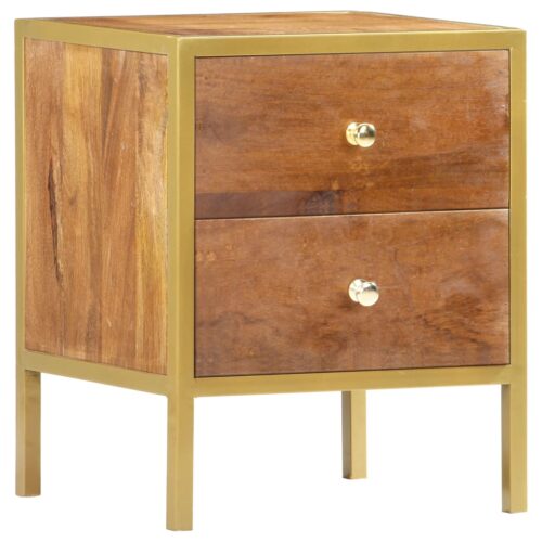 Bedside Cabinet 40x35x50cm Solid Mango Wood - Image 7