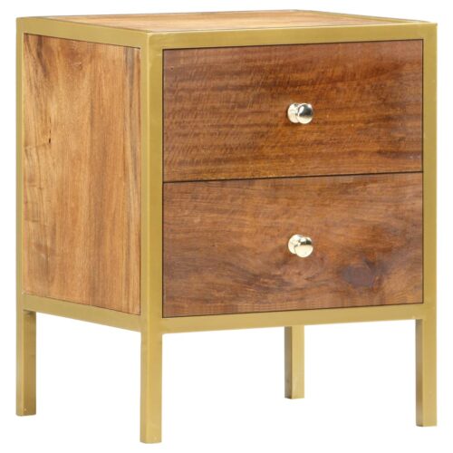 Bedside Cabinet 40x35x50cm Solid Mango Wood - Image 8