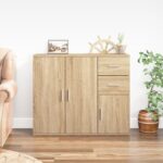 Sideboard Sonoma Oak 91x29.5x75cm Engineered Wood