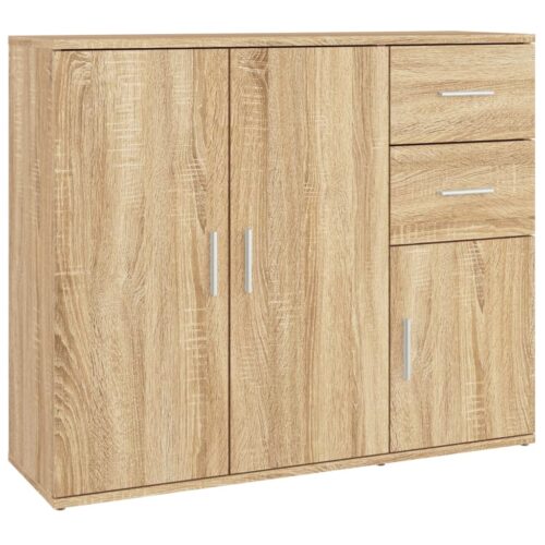 Sideboard Sonoma Oak 91x29.5x75cm Engineered Wood - Image 2