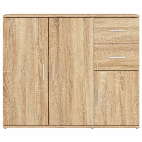 Sideboard Sonoma Oak 91x29.5x75cm Engineered Wood - Image 6