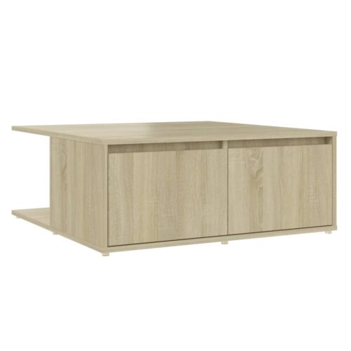 Coffee Table Sonoma Oak 80x80x31cm Engineered Wood - Image 2