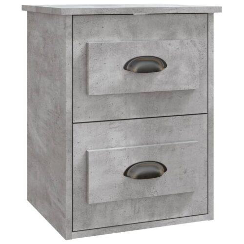 Wall-mounted Bedside Cabinets 2pcs Concrete Grey 41.5x36x53cm - Image 7