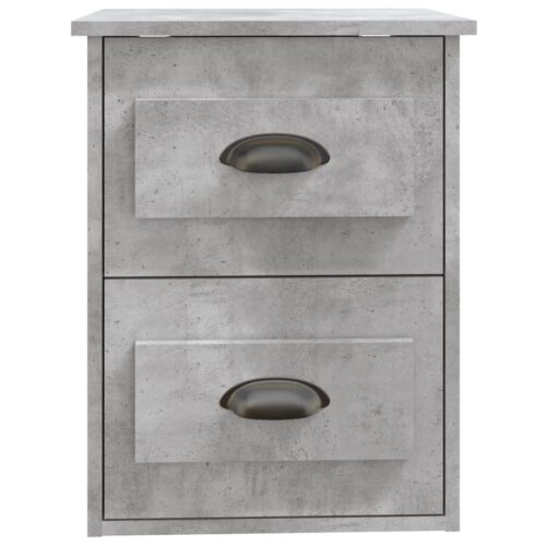 Wall-mounted Bedside Cabinets 2pcs Concrete Grey 41.5x36x53cm - Image 9