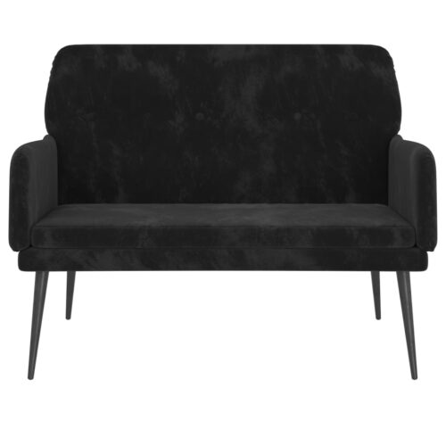 Bench Black 108x79x79cm Velvet - Image 3