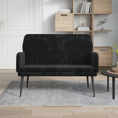 Bench Black 108x79x79cm Velvet - Image 9