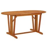 Garden Table 160x85x75cm Solid Wood Eucalyptus