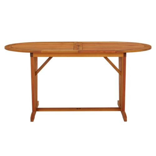 Garden Table 160x85x75cm Solid Wood Eucalyptus - Image 2