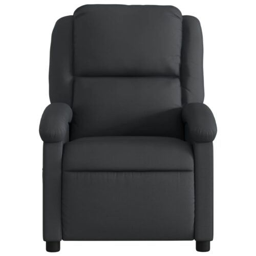 Recliner Chair Black Real Leather - Image 6