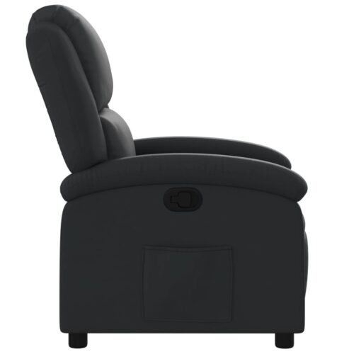 Recliner Chair Black Real Leather - Image 7
