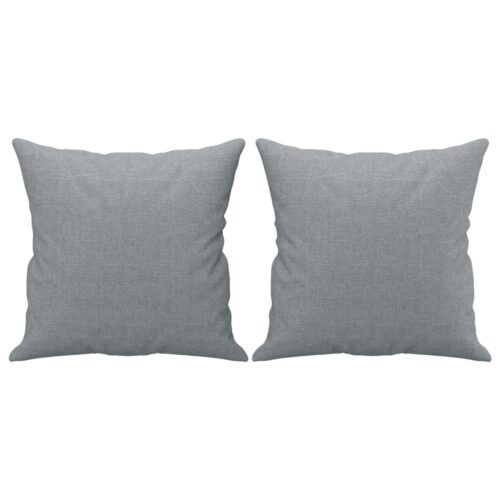 2-Seater Sofa with Cushions Lounge Couch Futon Chair Fabric Light Grey 120cm - Image 5