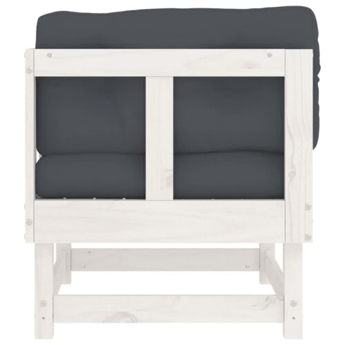 Corner Sofas with Cushions 2pcs White Solid Wood Pine - Image 6