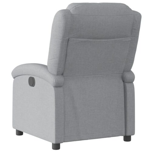 Recliner Chair Light Grey Fabric - Image 5