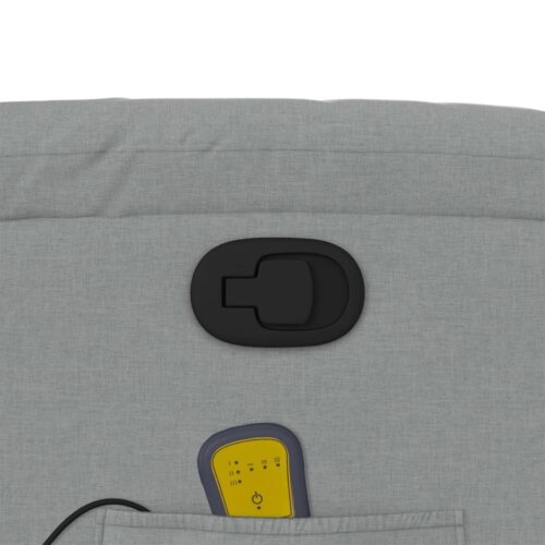Massage Recliner Chair Light Grey Fabric - Image 10