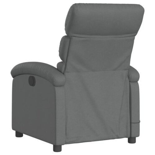 Electric Massage Recliner Chair Dark Grey Fabric - Image 4