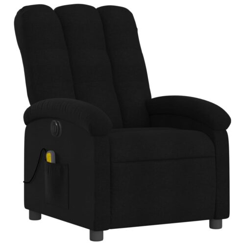 Electric Massage Recliner Chair Black Fabric - Image 3