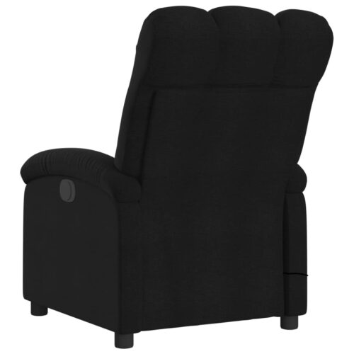 Electric Massage Recliner Chair Black Fabric - Image 4