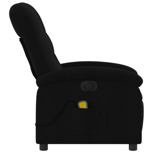 Electric Massage Recliner Chair Black Fabric - Image 9