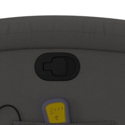 Stand up Massage Recliner Chair Grey Real Leather - Image 11
