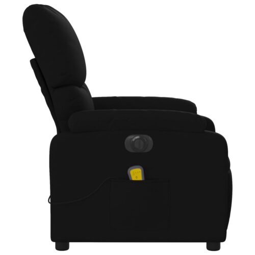 Electric Massage Recliner Chair Black Fabric - Image 9