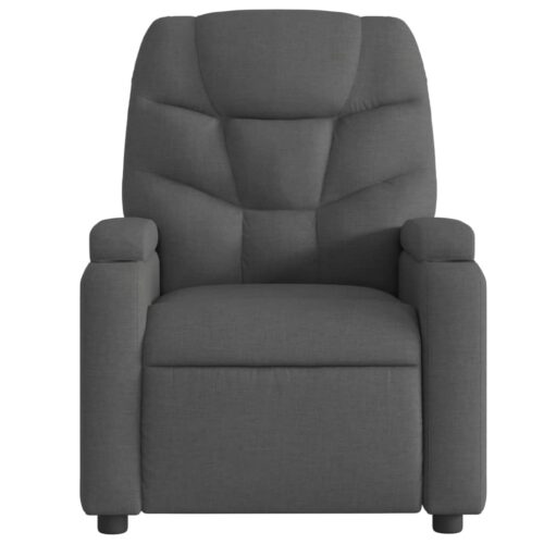 Electric Recliner Chair Sofa Lounge Single Couch TV Accent Armchair Fabric Grey - Image 8