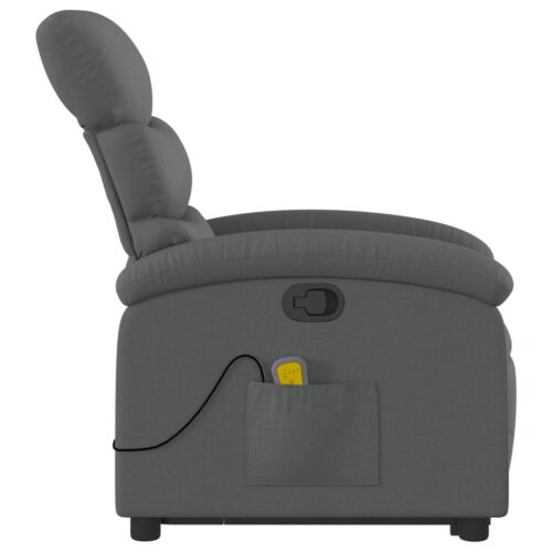 Stand up Massage Recliner Chair Dark Grey Fabric - Image 9