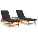 3-Piece Garden Lounge Set Poly Rattan Solid Wood Acacia