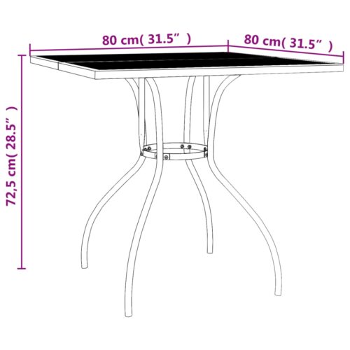 5-Piece Garden Dining Set Anthracite Steel - Image 11
