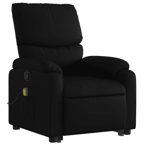 Stand up Massage Recliner Chair Black Faux Leather - Image 3