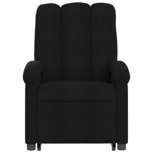Electric Stand up Massage Recliner Chair Black Fabric - Image 8
