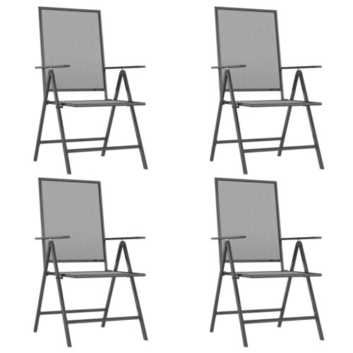 5-Piece Garden Dining Set Anthracite Steel - Image 4