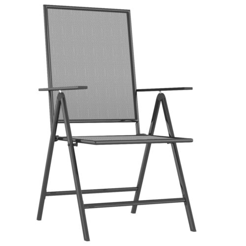 5-Piece Garden Dining Set Anthracite Steel - Image 5