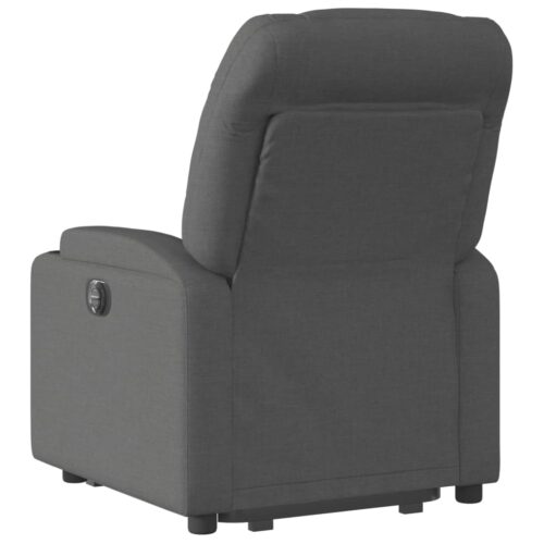 Electric Lift Recliner Chair Sofa Lounge Accent Couch Armchair Fabric Dark Grey - Image 4